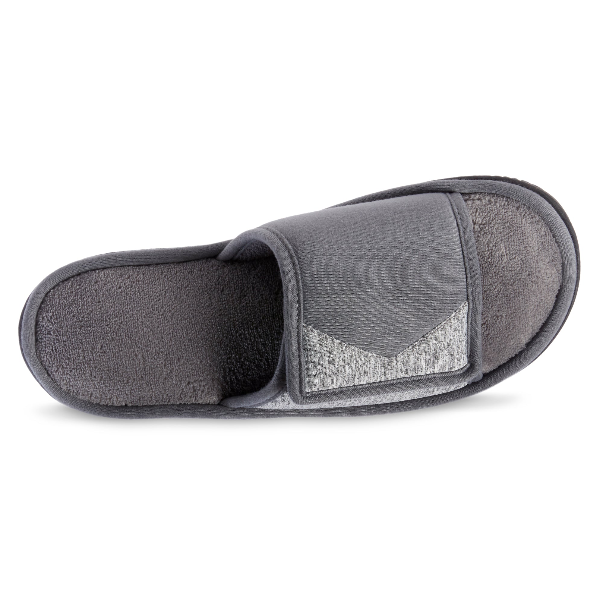 Isotoner men's sale open toe slippers