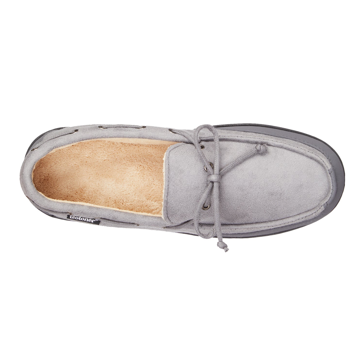 97044 Isotoner Mens Carter Boater Moccasin Slippers 