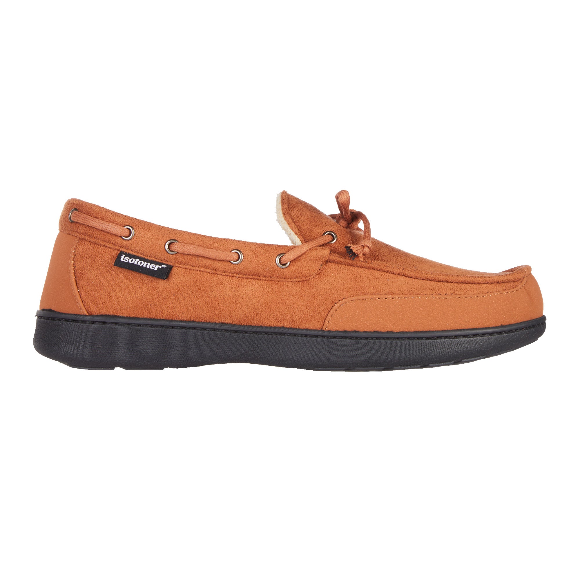 97044 Isotoner Mens Carter Boater Moccasin Slippers 