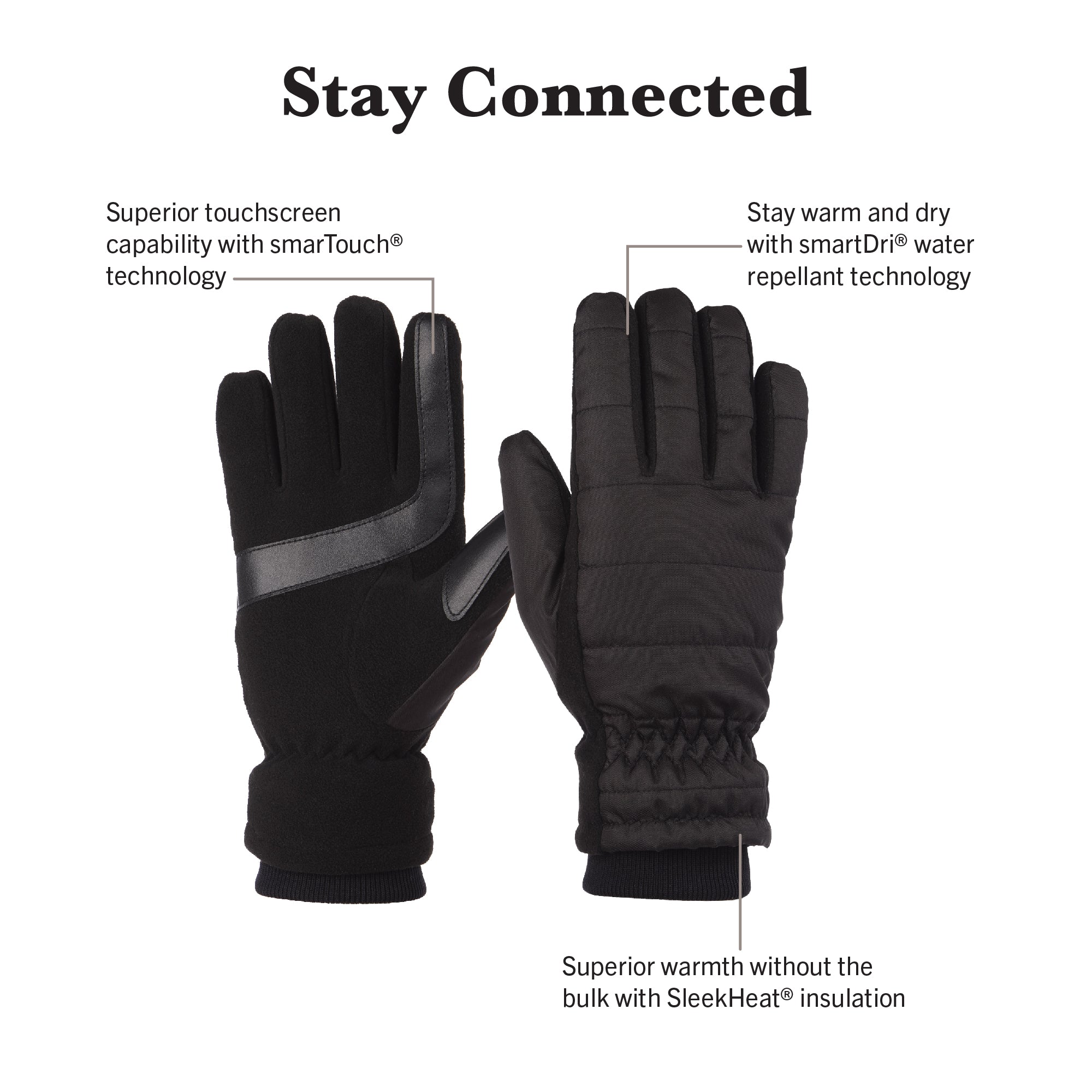 Women s Insulated Water Repellent Touchscreen Gloves