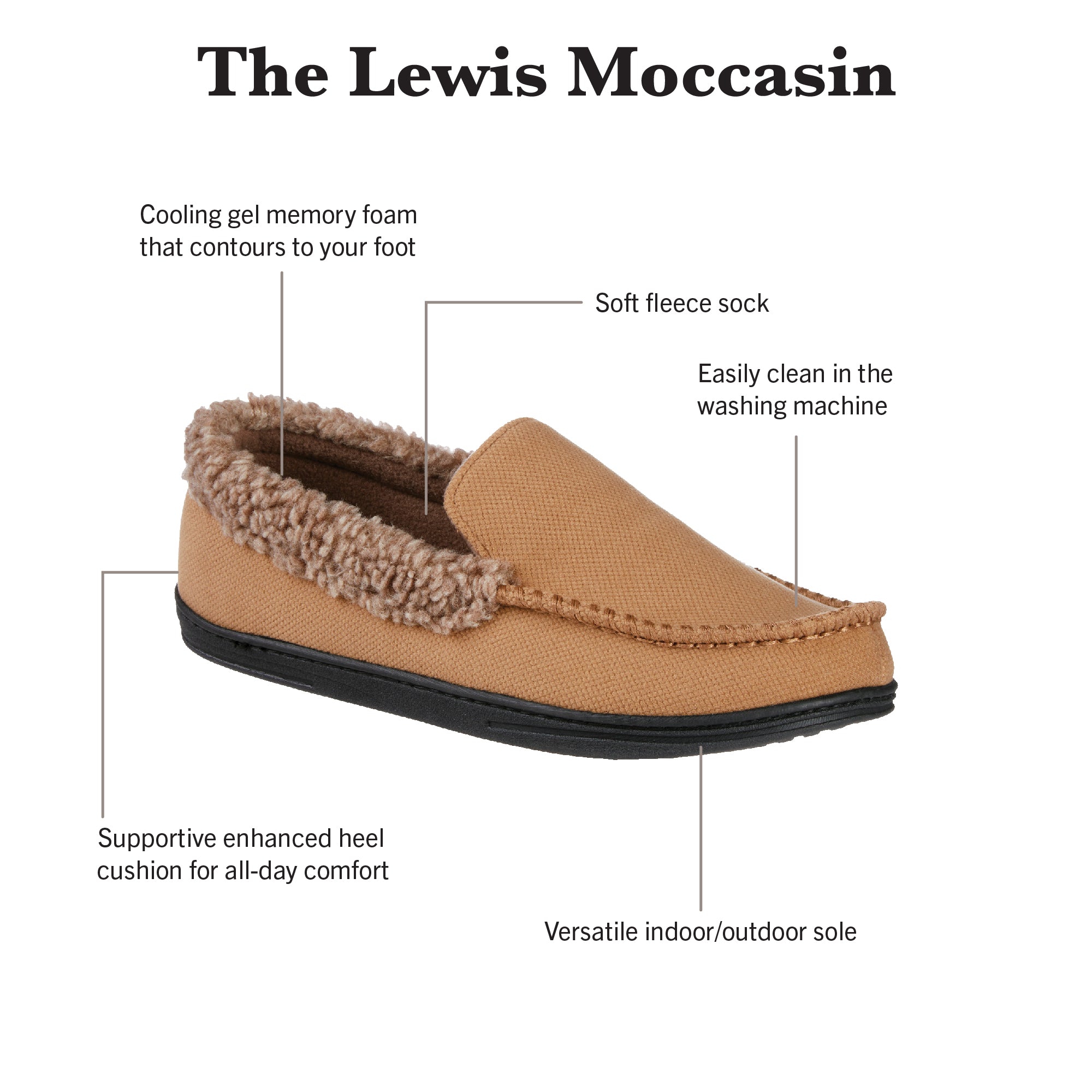 97058 Brushed Knit Lewis Moccasin 