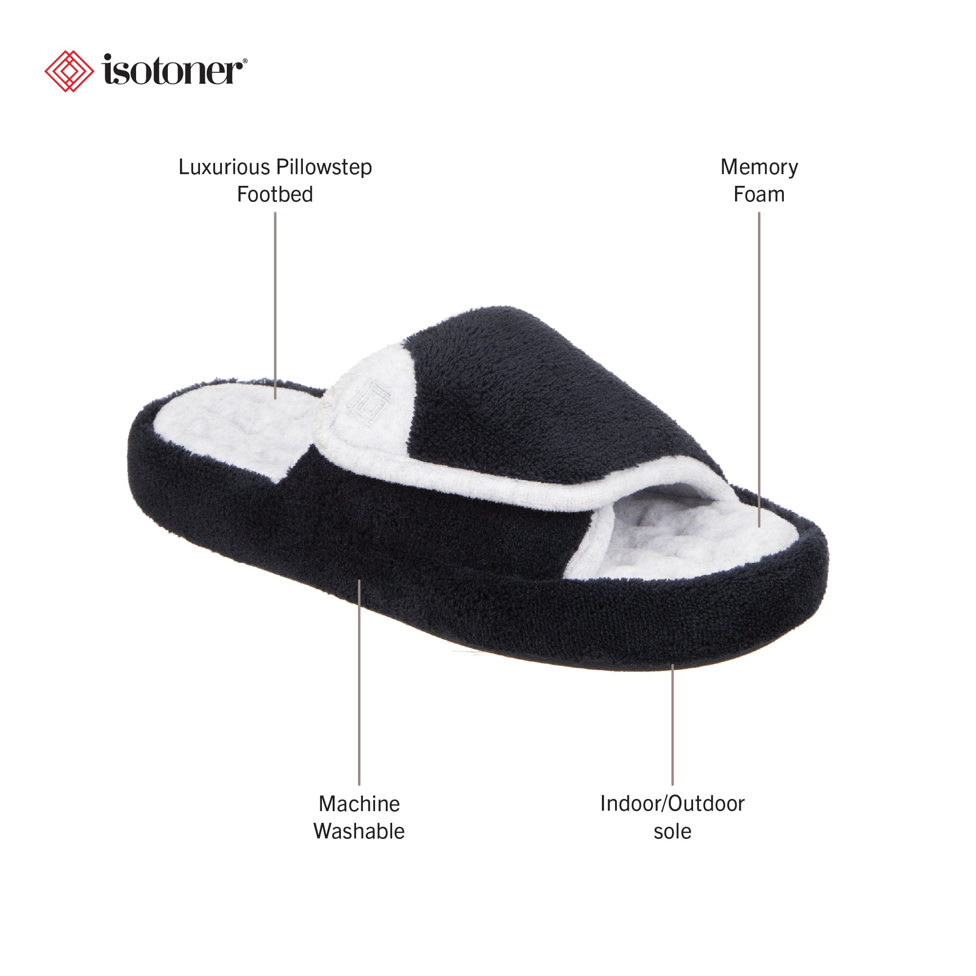 Womens Micoterry Spa Slide with Memory Foam