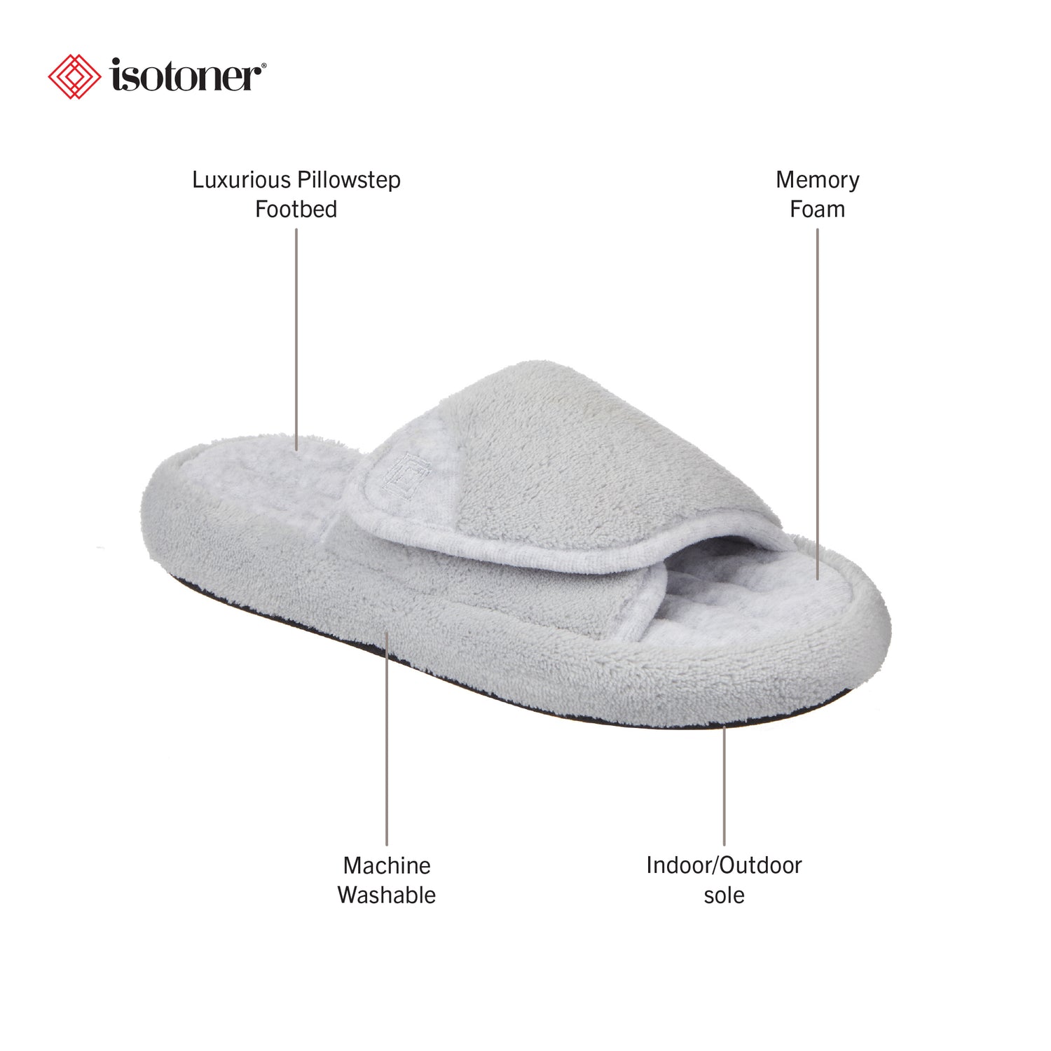 95012 Womens Micoterry Spa Slide with Memory Foam 