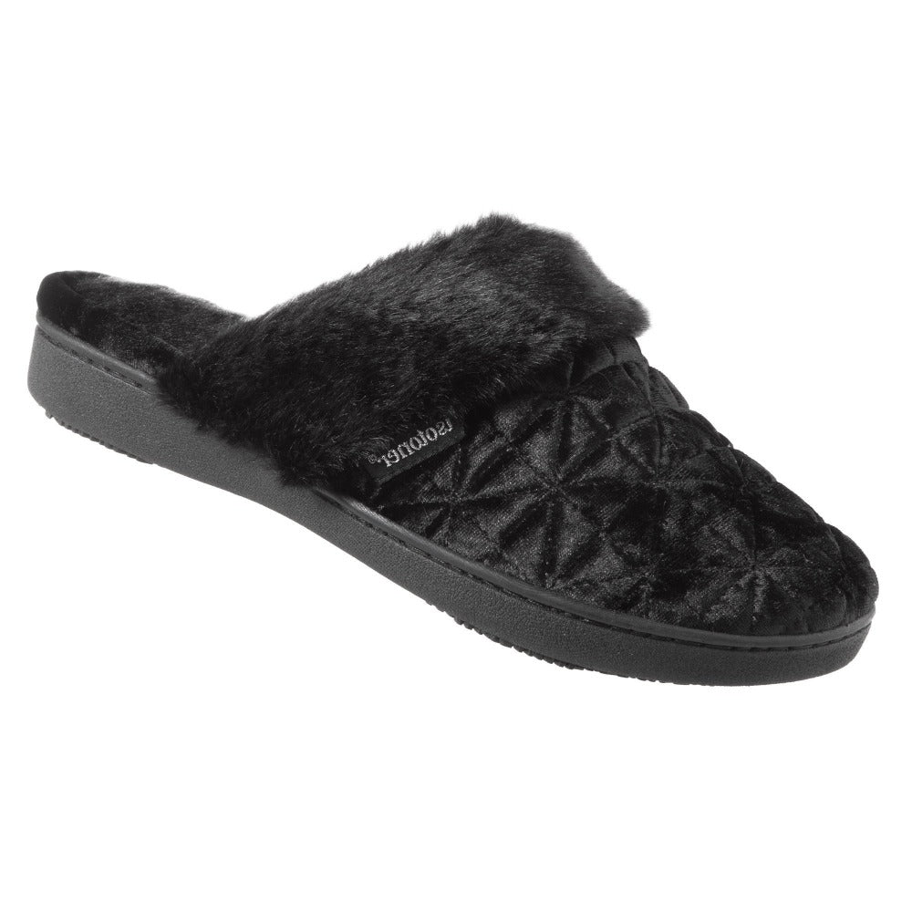 Isotoner signature women's signature velour deals clog slippers with memory foam