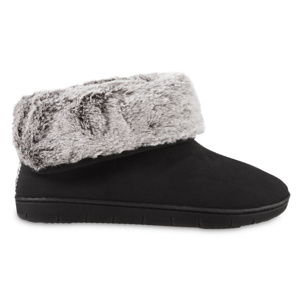 Women's isotoner faux fur boot 2024 slipper made with recycled microsuede