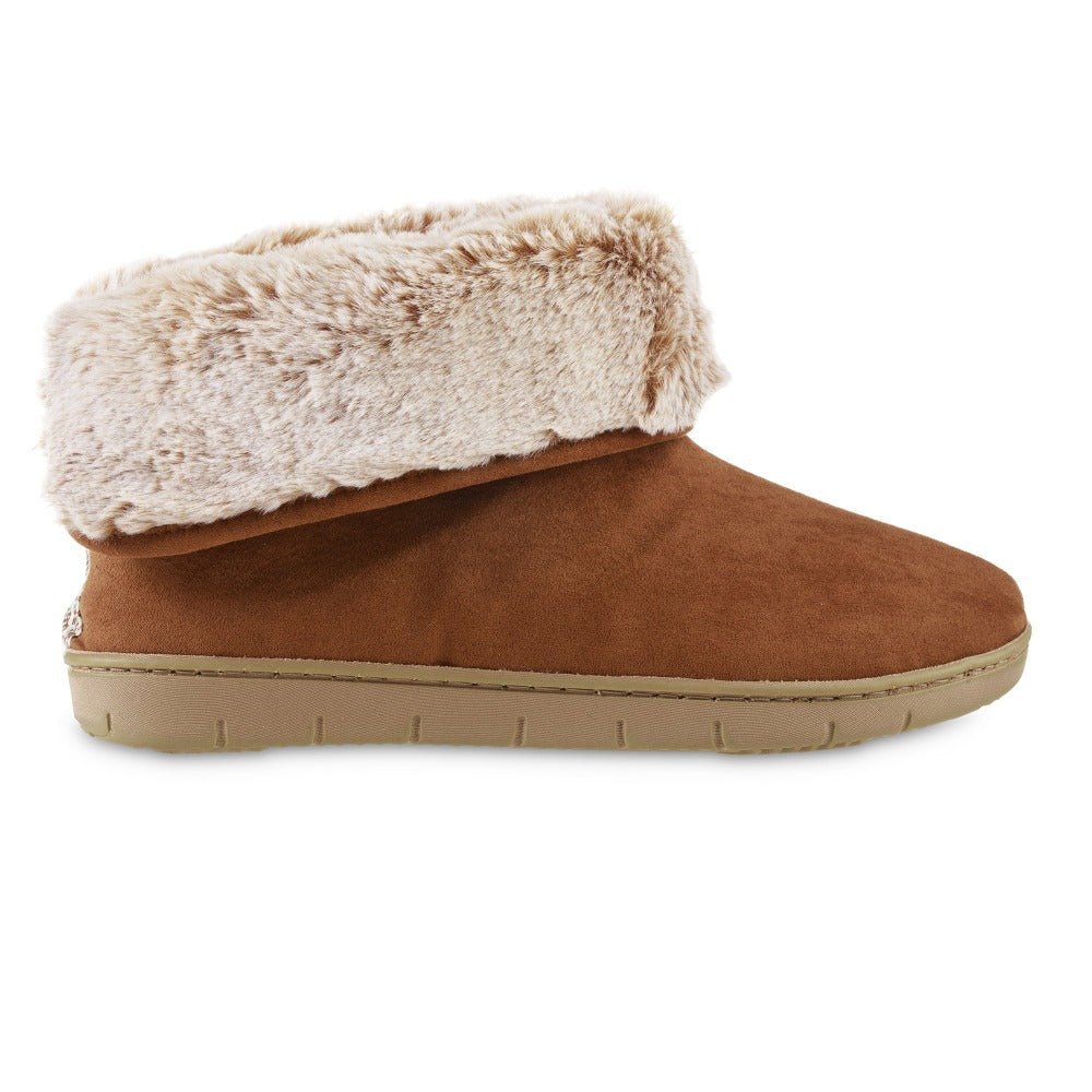 Isotoner microsuede bootie slippers with 360 hot sale memory foam