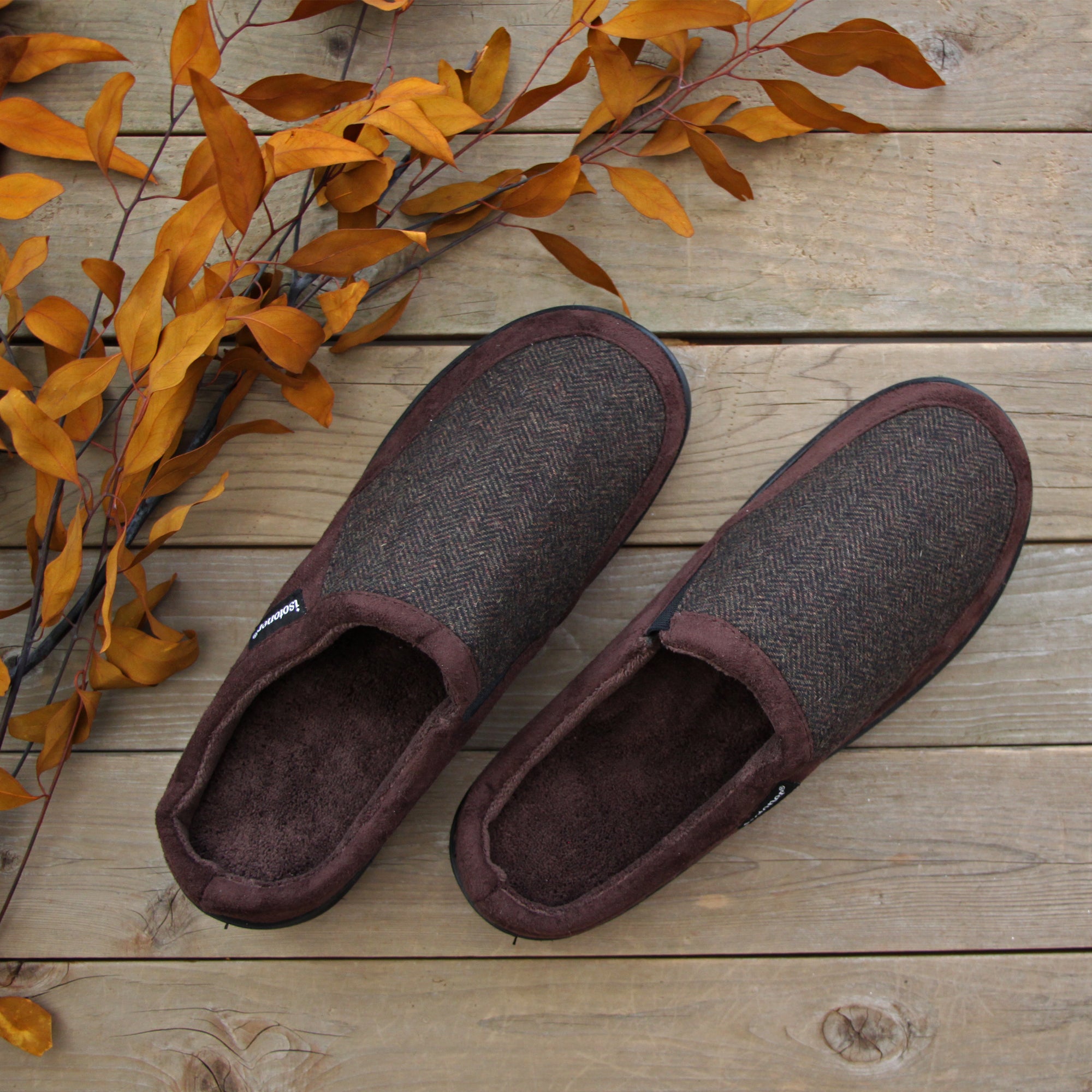 Men s Logan Microsuede Clog Slippers Isotoner USA