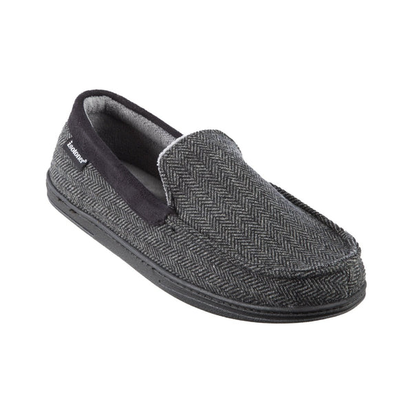 Men's Logan Herringbone Moccasin Slippers