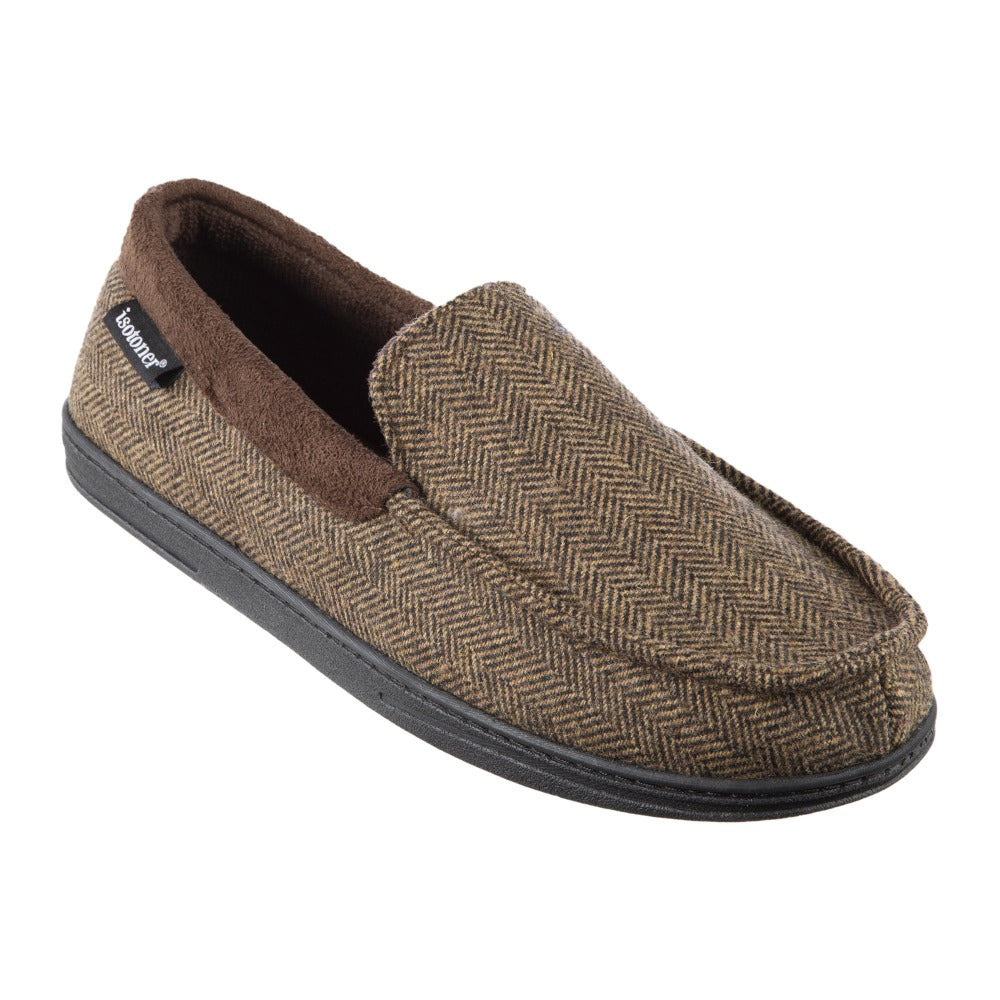 Men s Logan Herringbone Moccasin Slippers