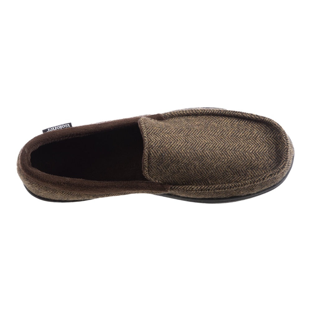 Men's isotoner herringbone 2025 logan moccasin slippers