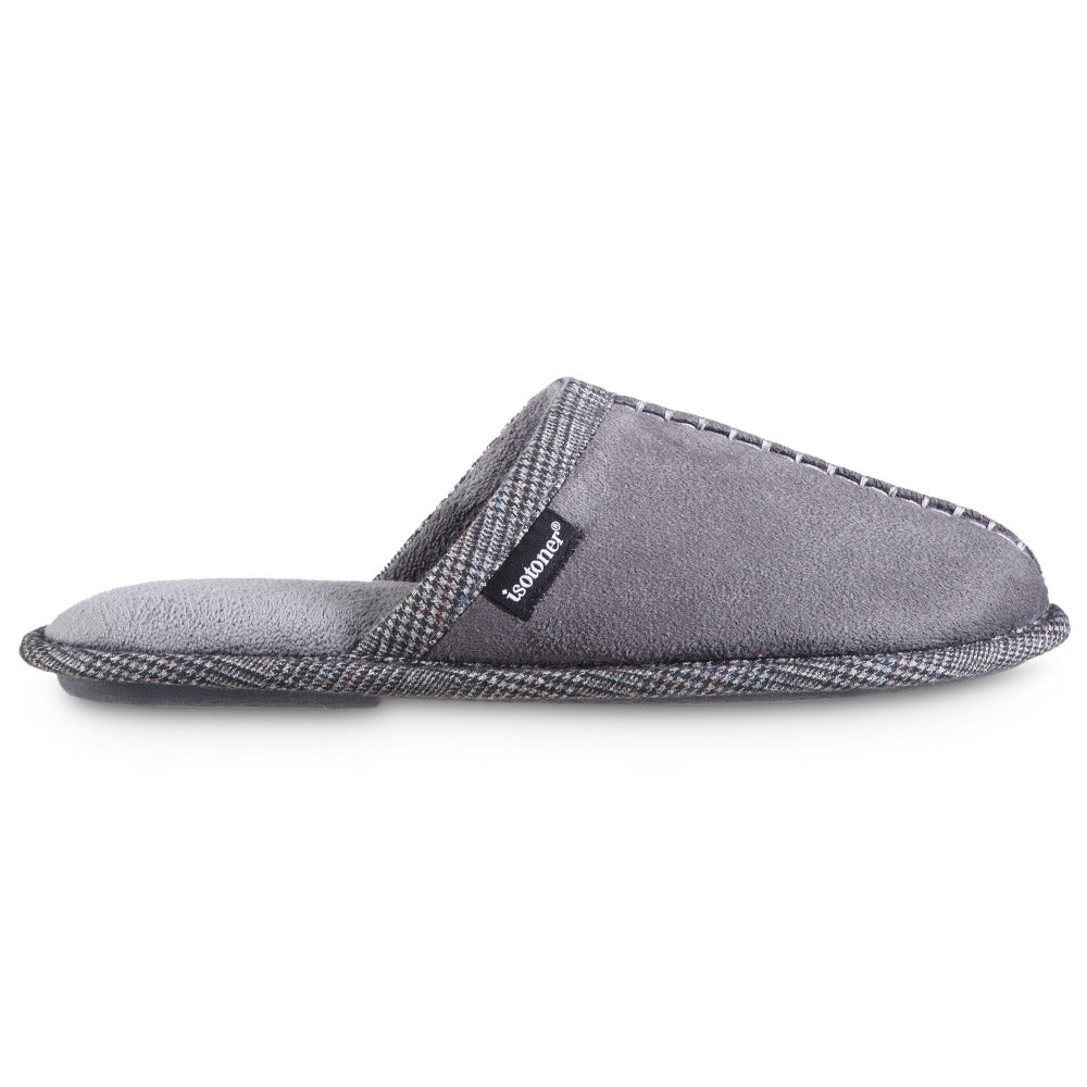 Men s Microsuede Titus Scuff Slippers with Enhanced Heel Cushion