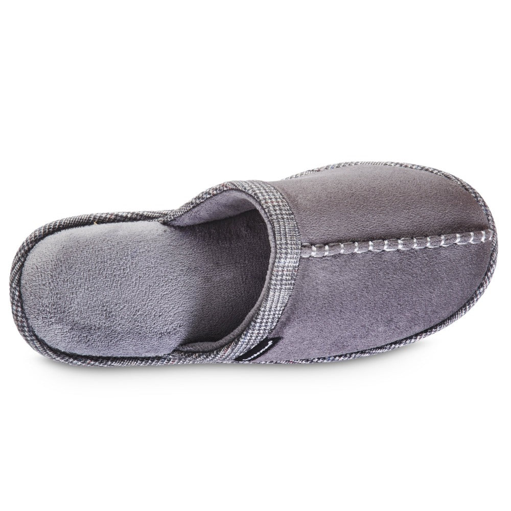 Men's Microsuede Titus Scuff Slippers with Enhanced Heel Cushion