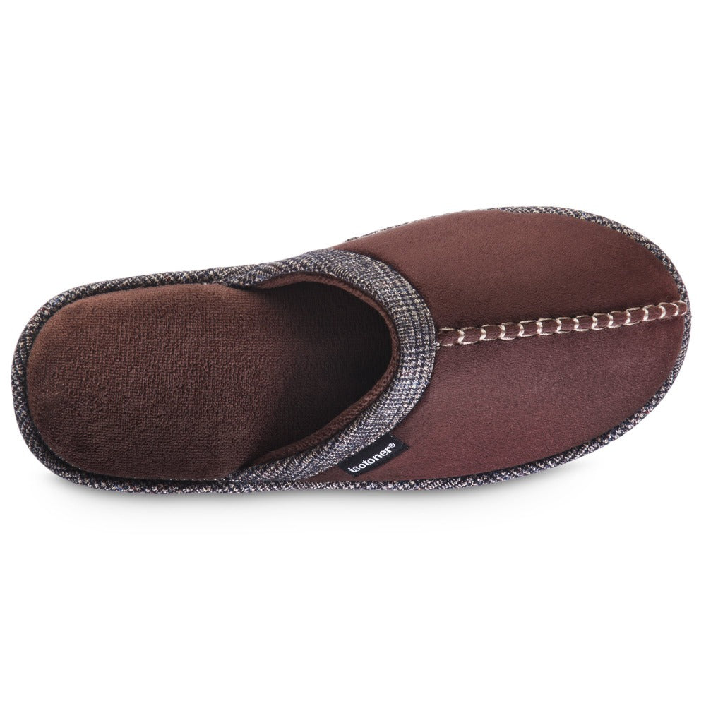 Men's Microsuede Titus Scuff Slippers with Enhanced Heel Cushion