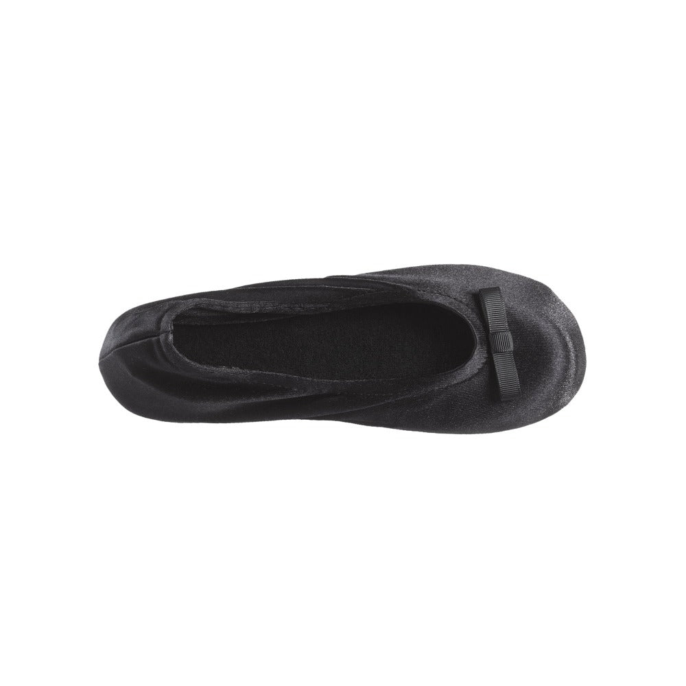 Black satin ballet discount slippers