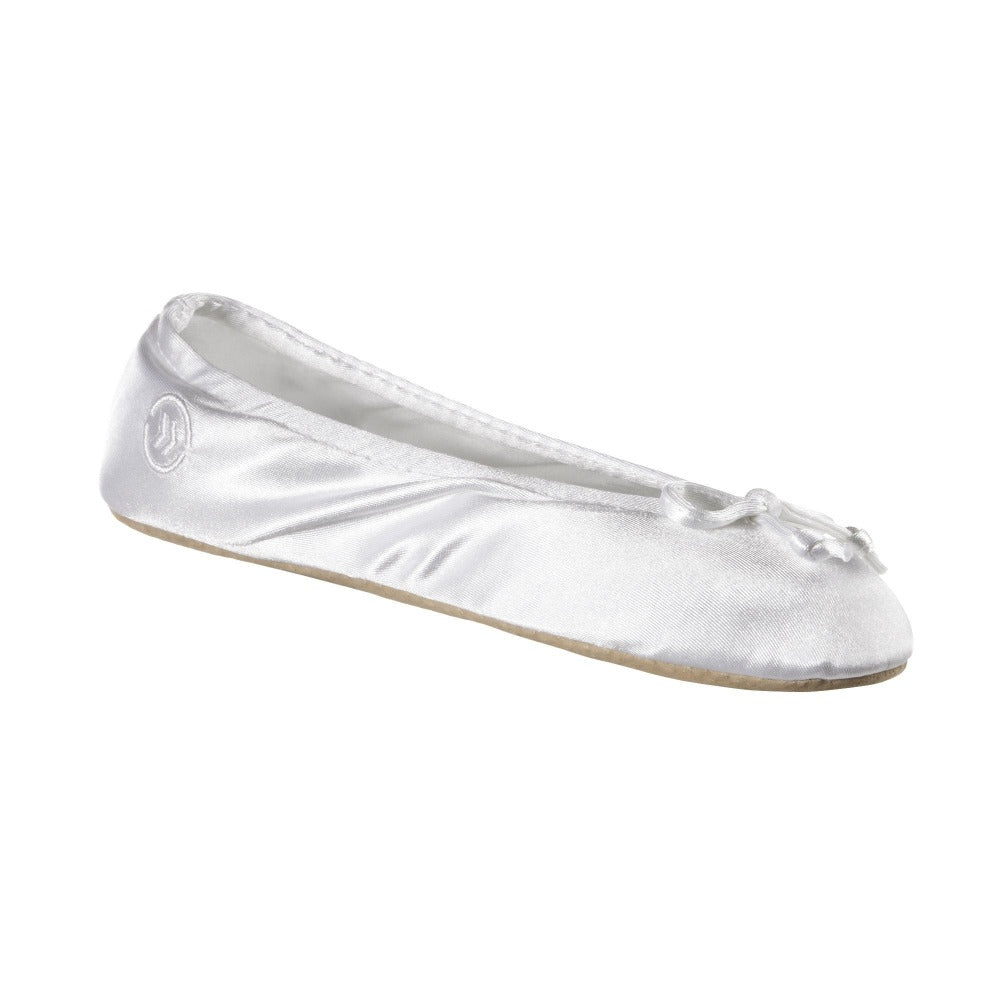 Isotoner white sale satin slippers