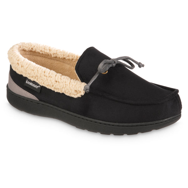 Men s Advanced Memory Foam Microsuede Vincent Moccasin Slippers Isotoner USA