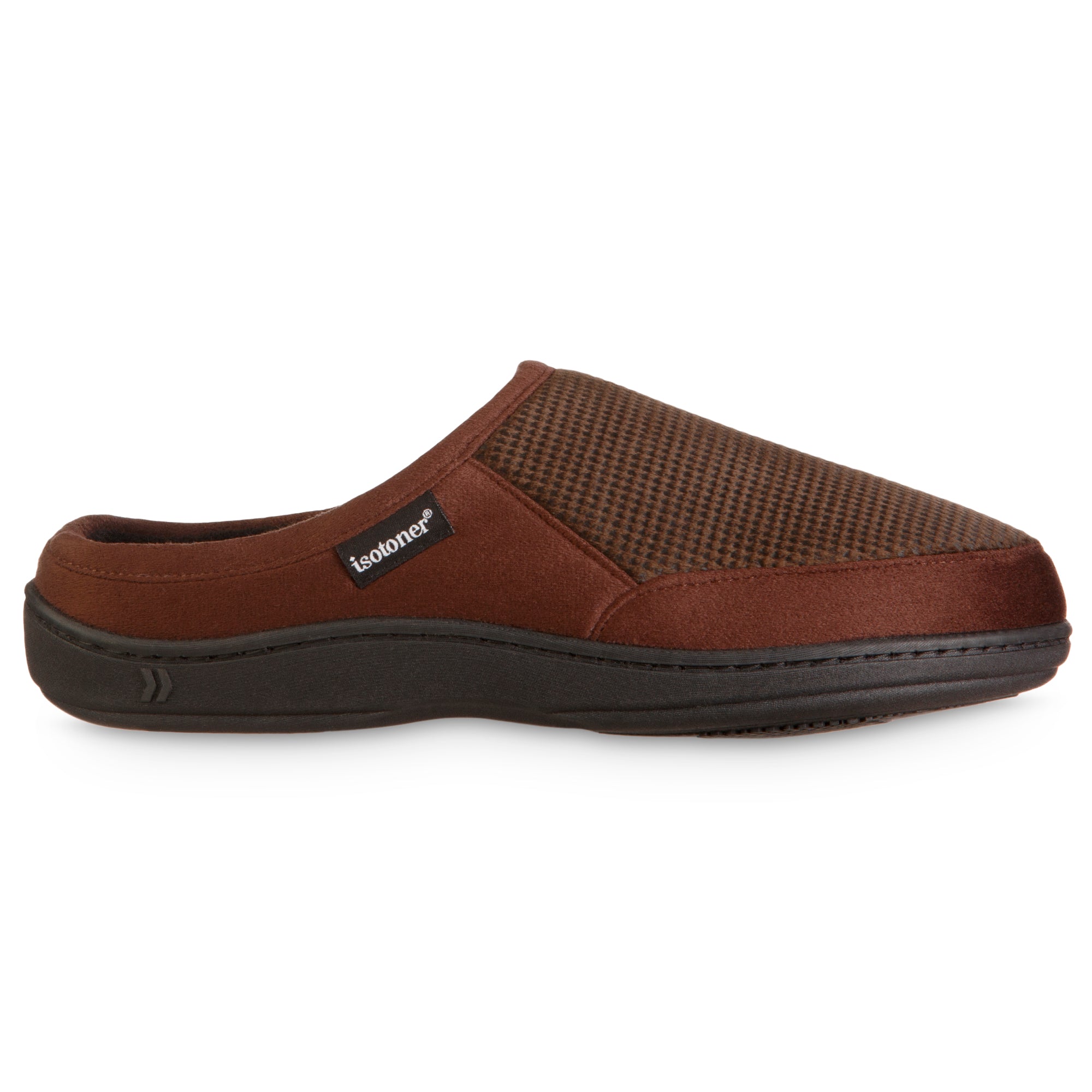 Men's Advanced Memory Foam Microsuede and Houndstooth Jasper Clog