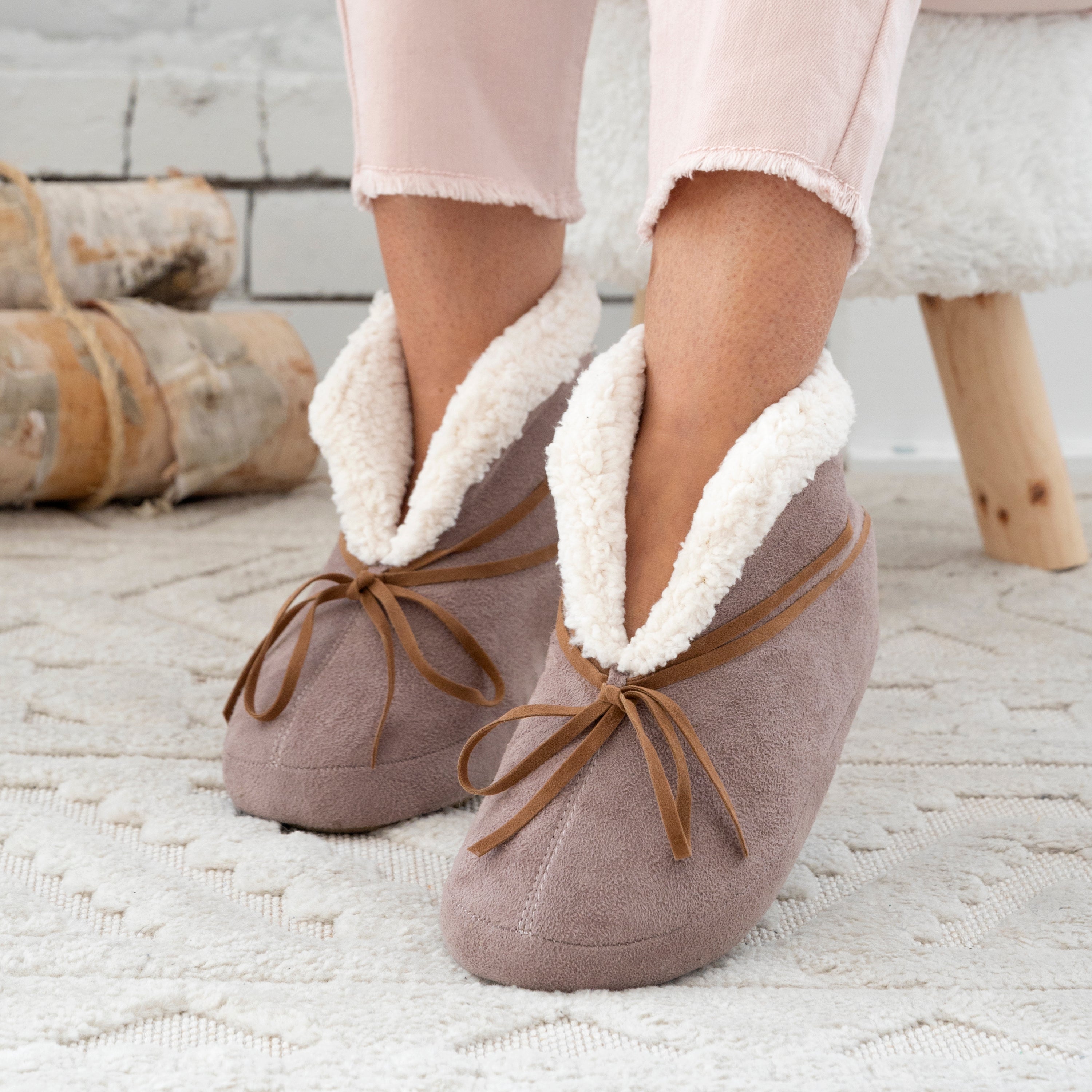 Ladies slipper boots with outdoor clearance sole